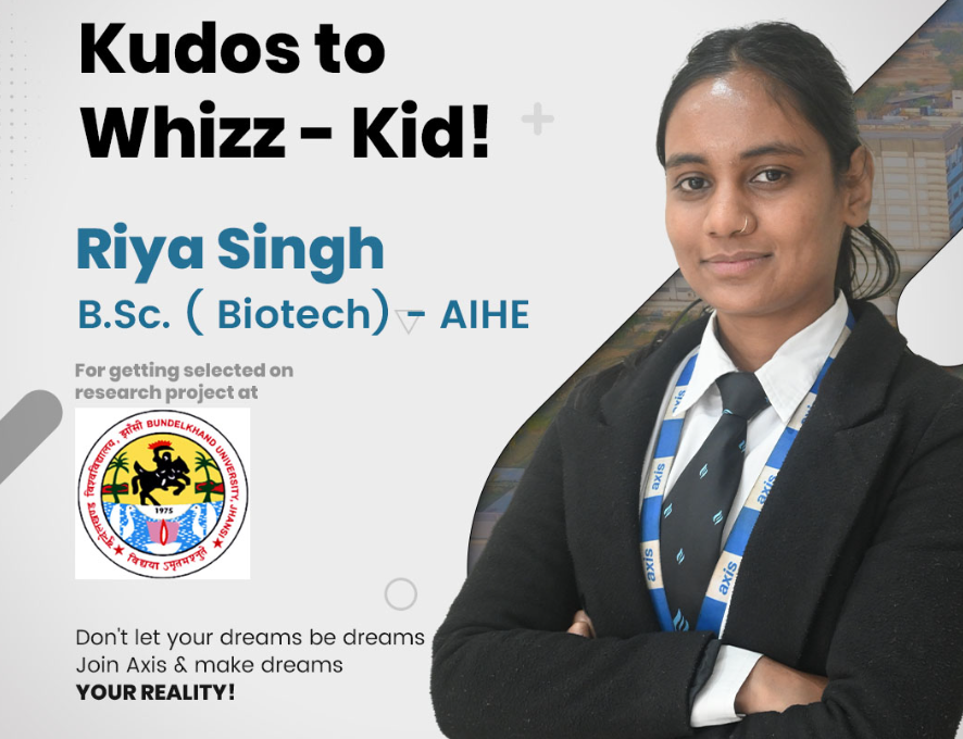 Axis Institute of Higher Education Celebrates Selection of Biotechnology Students for Research Project at Innovation Centre, Bundelkhand University 1